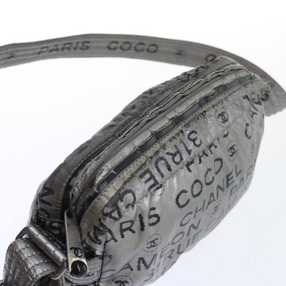 CHANEL Unlimited Shoulder Bag Nylon Silver CC Auth bs7961 - Picture 6 of 16